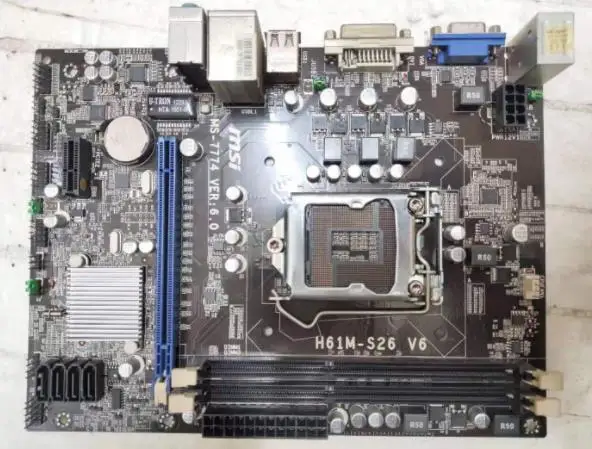 

Free shipping original motherboard for MSI H61M-S26 V6 DDR3 LGA 1155 H61 Desktop Motherboard