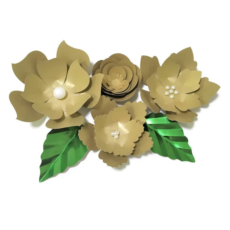 Набор золотых и розовых листьев ручной работы сделай сам | Дом сад