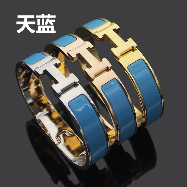 

Wholesale new high quality bangle fine jewelry brand titanium enamel cuff fashion jewelry exquisite bracelet wristband wristlet