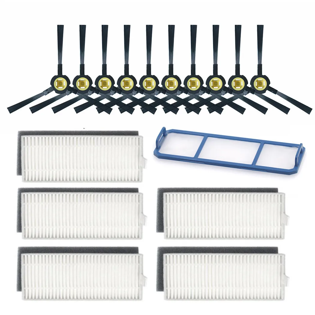 

Suitable For Ilife A80 Plus Sweeper Accessories 5 Filters + 10 Side Brushes + 1 Primary Effect Net For Cleaning In Stock