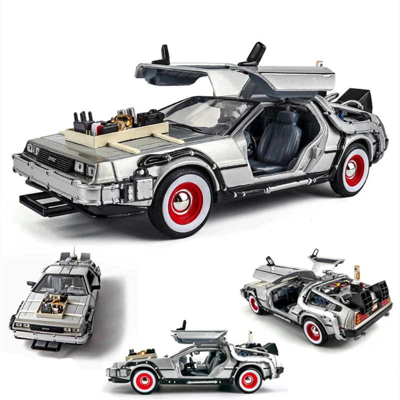 

Muwanzi 1:24 Model Die-cast Metal Alloy Car DMC-12 Delorean Back To The Future Simulation Collection Car Gifts Toys for children