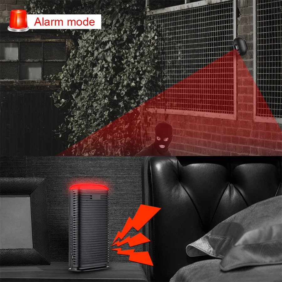 FUERS DW9 Беспроводной PIR Lane гараж сарай дистанционный дверной звонок человека