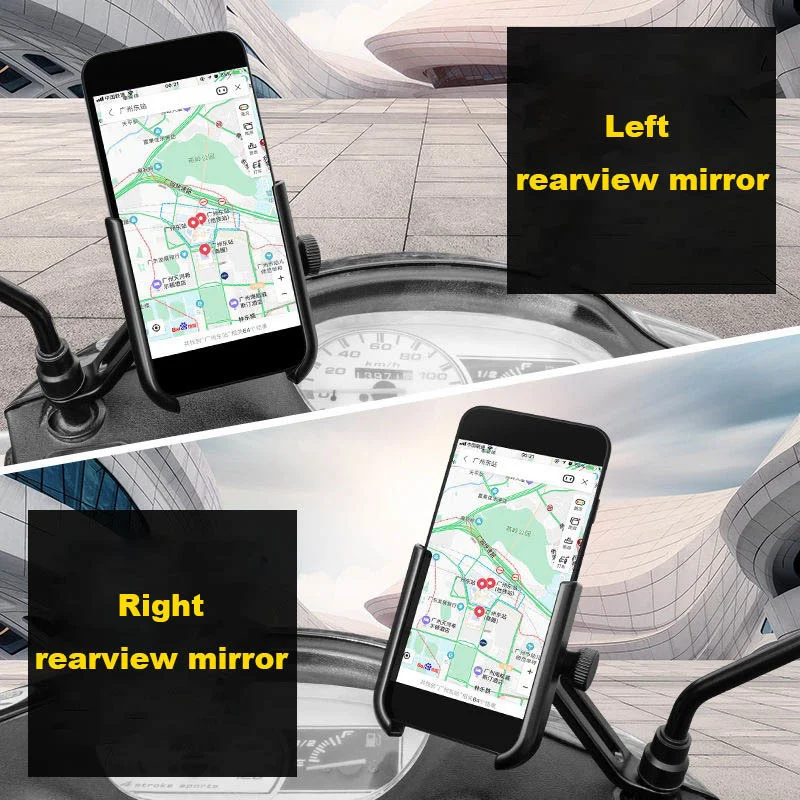 aluminum alloy motorcycle bike phone holder gps bracket mount clip support moto mirro handlebar mount for xiaomi iphone free global shipping