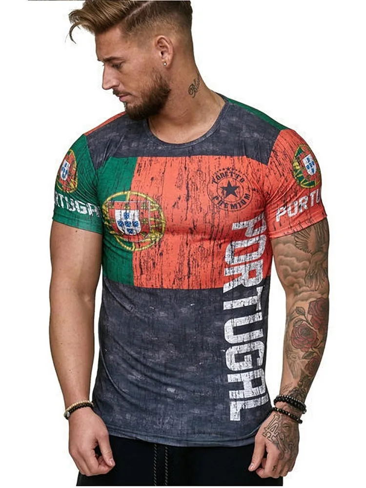 

3D Digital Printed Short-sleeved T-shirt Sports Men's Quick-drying Fitness Camisetas De Gym Para Hombres Gym Clothing Men Jogger