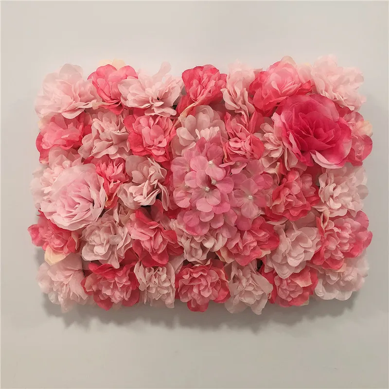 40x30cm 3D Silk Rose Flower Backdrop Decoration Wedding Artificial Flower Wall  Panel Home Party Wedding  Decor Baby Shower images - 6
