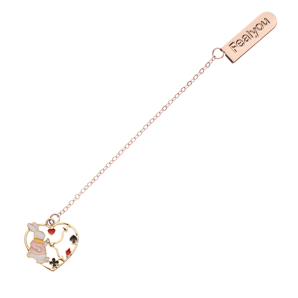 

Металлическая подвеска-закладка Персиковое сердце