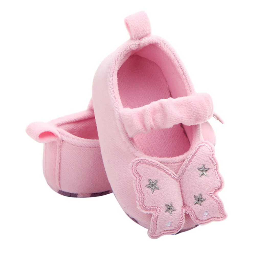 

Infant Baby Girls Shoes Butterfly Print Footwear Crib Shoe Bebe Newborn Toddler Solid First Walkers Prewalkers