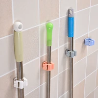 1pcs bathroom stick hook strong broom rack wall mounted storage broom hanger mop hook racks kitchen bathroom organizer
