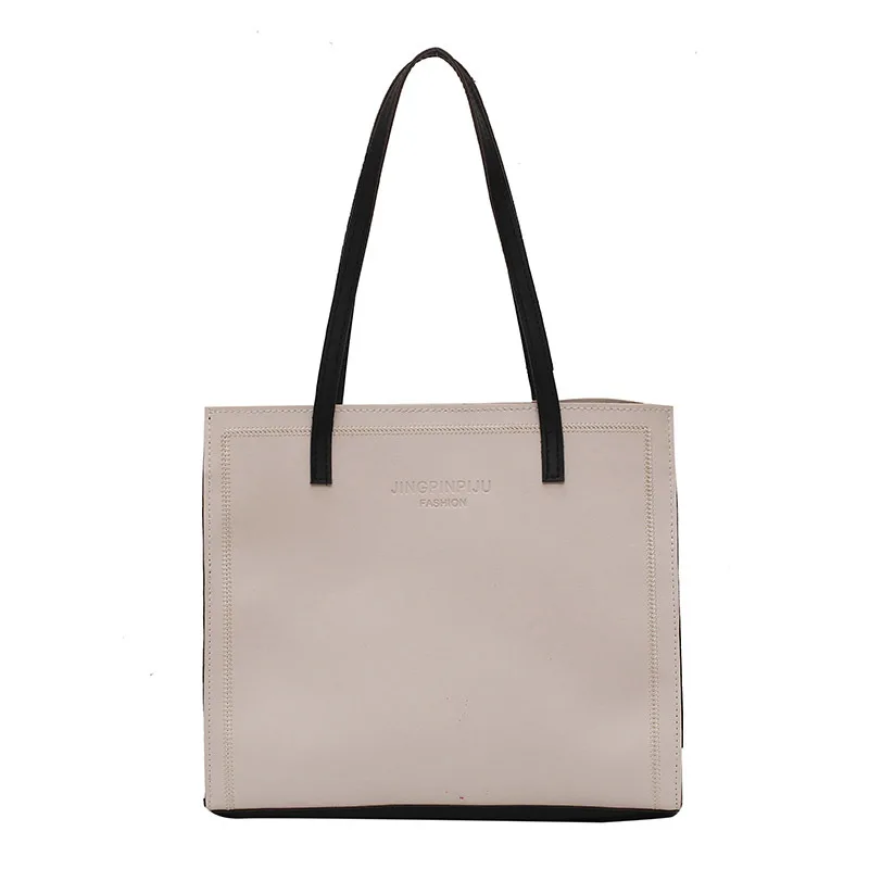 

2021 Textured Women's Bag Versatile Large Capacity Shoulder Bag Girl Tote Big Handbag