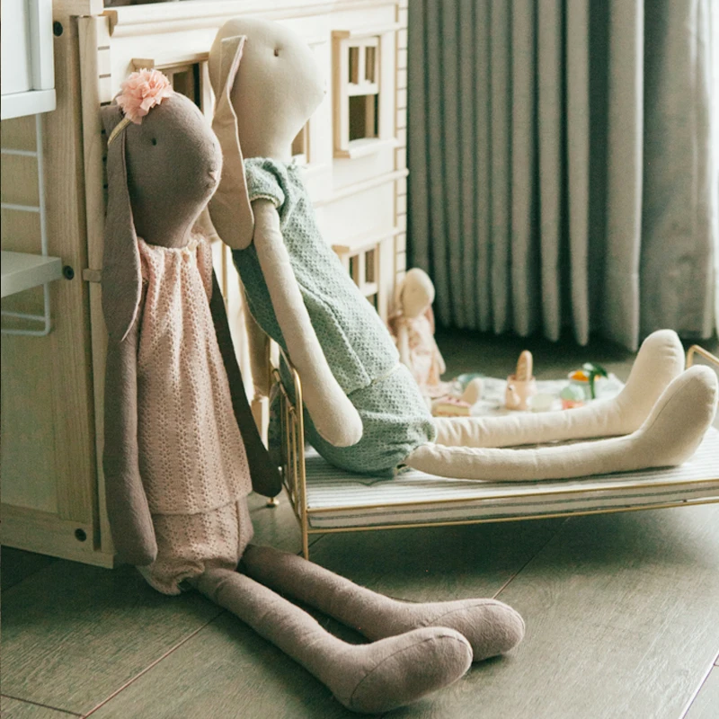 70 см большой кролик хлопковая игрушка милая детская компания игрушки для сна