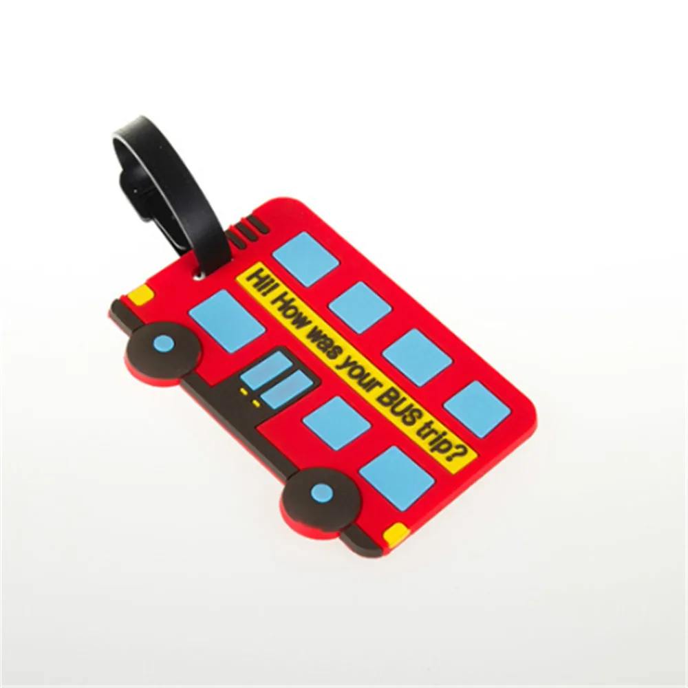 

Cartoon Cute Luggage Tag Silicone Women Men Travel Suitcase Tag Name Addres Holder Baggage Boarding Label Tag