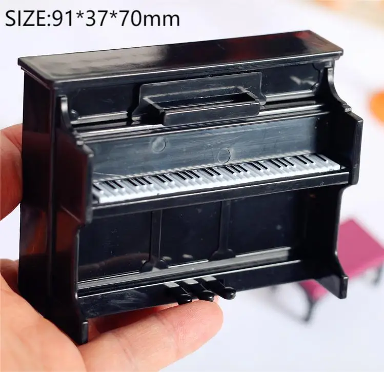 

1/12 Dollhouse miniature scene accessories mini piano stool piano score model fit dolls house decoration