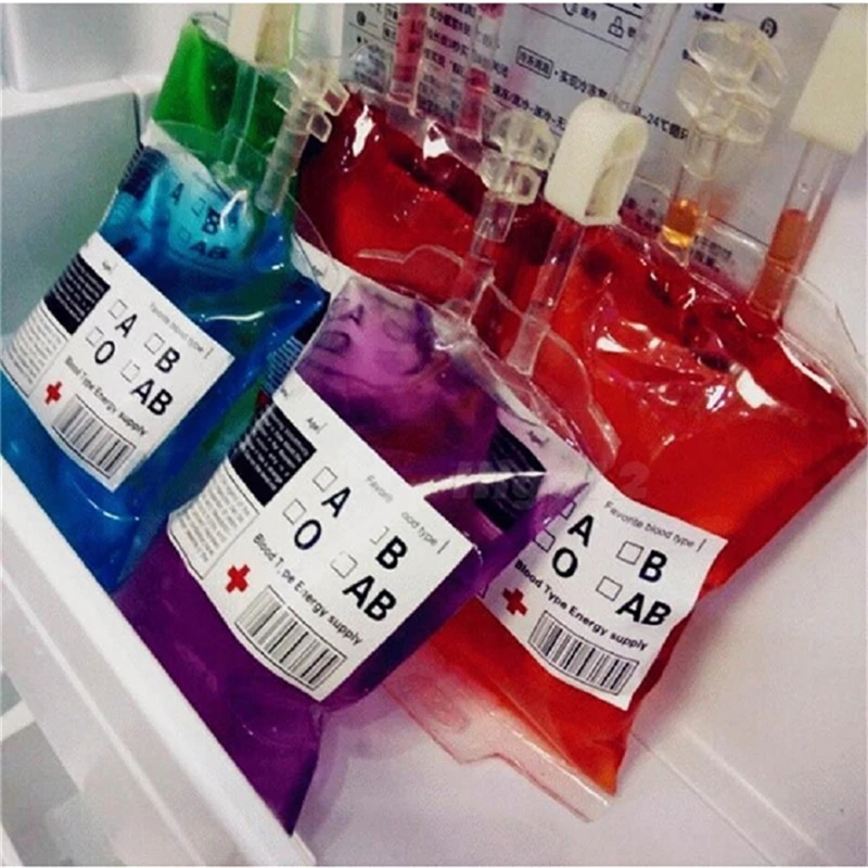 1 шт. прозрачный мешок для питья из ПВХ Хэллоуина Дневники вампира косплей сумка