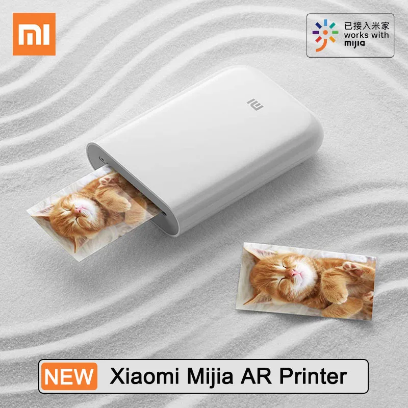 

Xiaomi Mijia AR Printer 300dpi Portable Photo Mini Pocket With DIY Share 500mAh Picture Printer Pocket Printer For Mihome APP