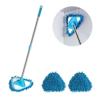 lazy triangle cleaning mop retractable cleaning mop 180 degree rotatable triangle dust mop