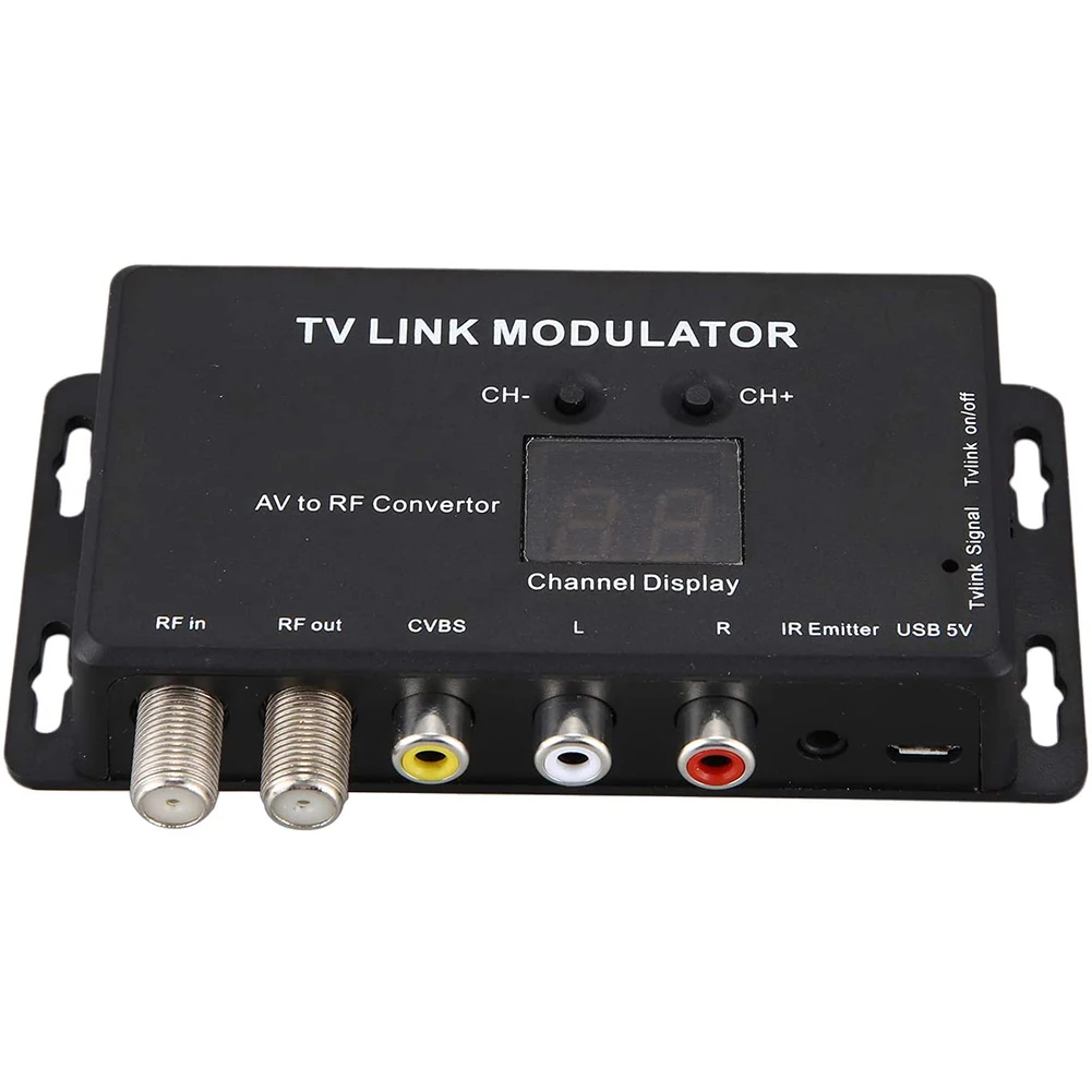 

TM70 Converter Electronic UHF Mini Adjustable AV To RF Home Infrared Return Plastic Audio Video TV Link Modulator Professional