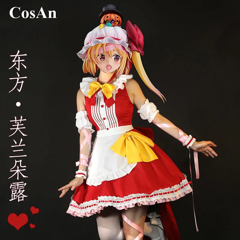

CosAn New Game Touhou Project Flandre Scarlet Cosplay Costume Lovely Halloween Maid Uniforms Activity Party Role Play Clothing