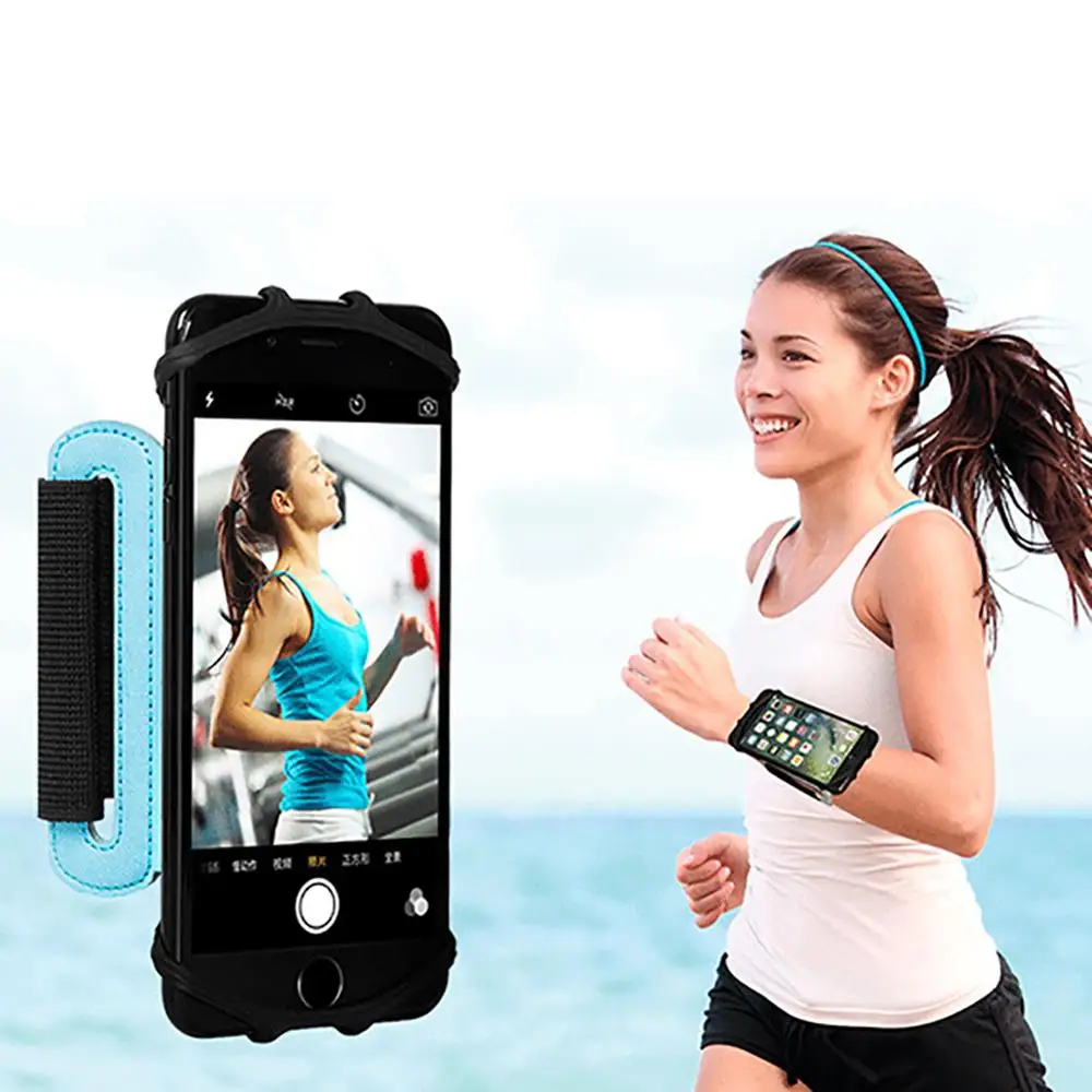 Поворотная сумка для бега мужчин и женщин повязки на руку сенсорного экрана