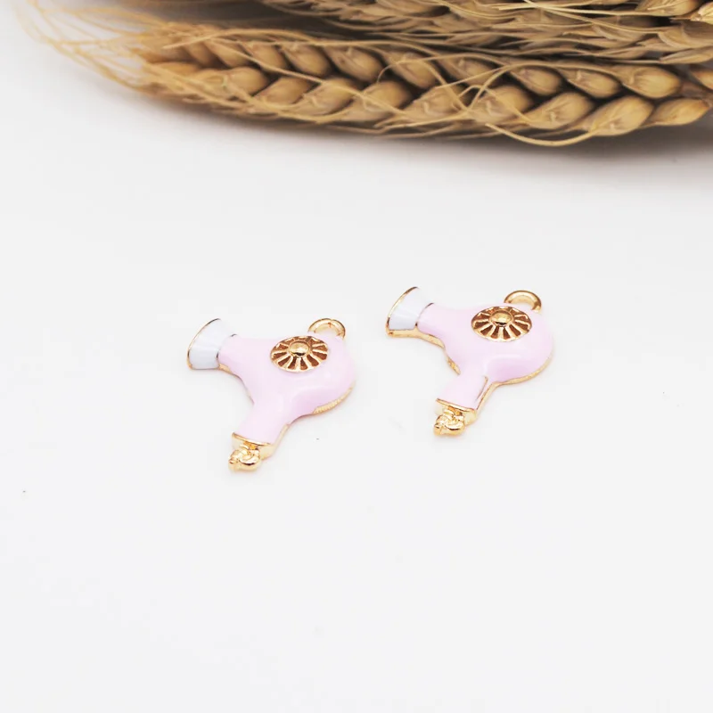 10 шт./лот эмалевые ножницы для сушки волос Подвески парикмахерской ожерелья