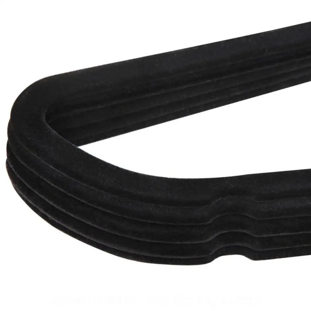 Flocking вешалка нескользящая пластиковая бархатистая для пальто изготовленная на