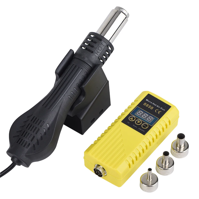 

JCD Industrial Grade 8858 Hot Air Gun Rework Soldering Station LCD Digital Display Hair Dryer Soft Solder Welding Repair Tool