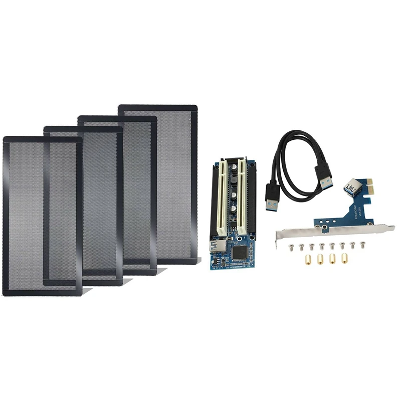 

Desktop Pci-Express Pci-E To Pci Adapter Card With 120X240mm Dust Filter For Computer Cooler Fan