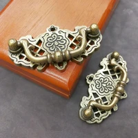 2pcs bronze drawer cabinet knobs antique handles for furniture cupboard pulls knob solid wardrobe vintage handle fittings
