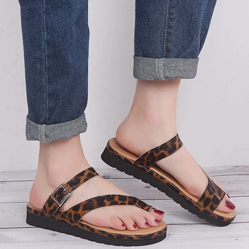 Женские сандалии на толстой подошве туфли платформе с ремешком и пряжкой летние