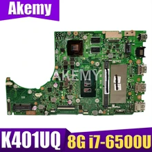 JIANSU New K401UQ 8GB RAM/i7-6500U 920MX GPU Motherboard For ASUS K401UB K401U A401U K401UQ K401UQK Laotop Mainboard Motherboard