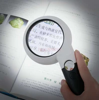magnifying glass with maintenance handheld magnifying glass 20 times double lens portable reading 5 times with 10led light clear