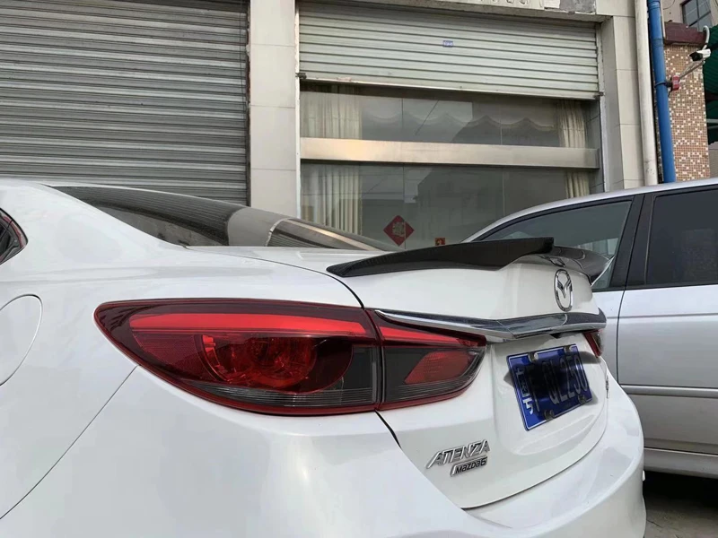 M4 Стиль углеродного волокна задний багажник спойлер крыло подходит для Mazda 6 Atenza