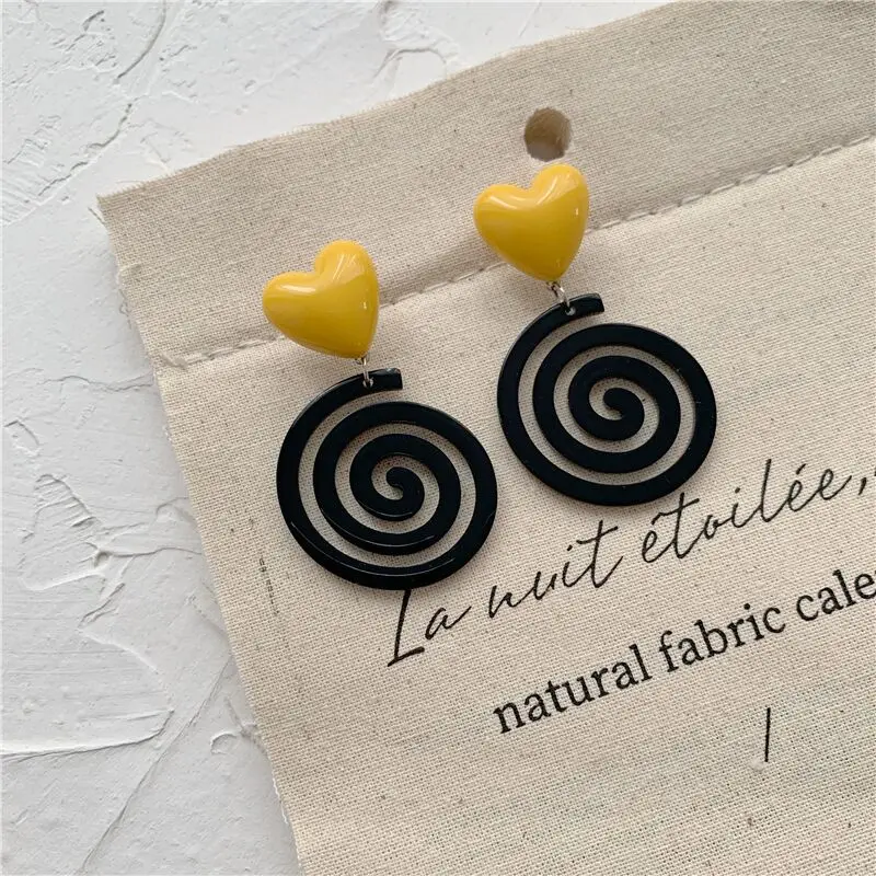 

Resin Flower Round Dangle Earring 2020 Brincos Wedding Jewelry 2020 Cute Acrylic Fashion Statement Drop Earrings For Women