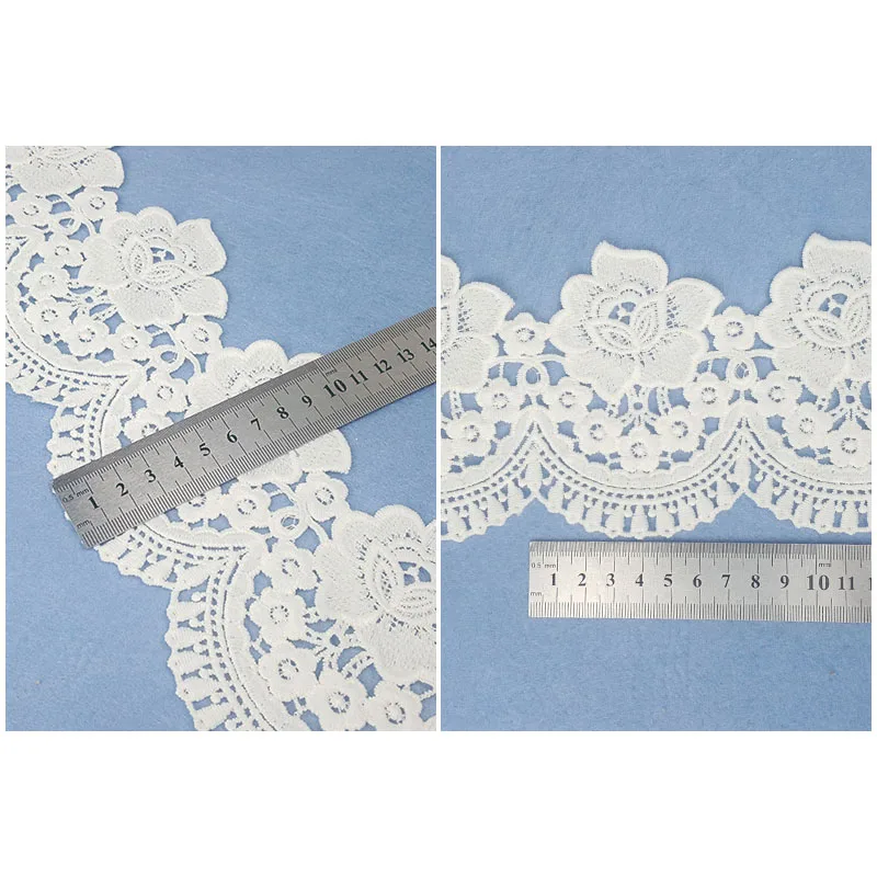 7 ярдов вышивка кружевной отделкой ленты DIY одежды головной убор обертывание