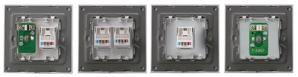 Atlectric компьютерный ТВ-порт Коаксиальная муфта Rj45 Ethernet настенная розетка двойной Rj45 порт розетка из нержавеющей стали панель розетки,socket