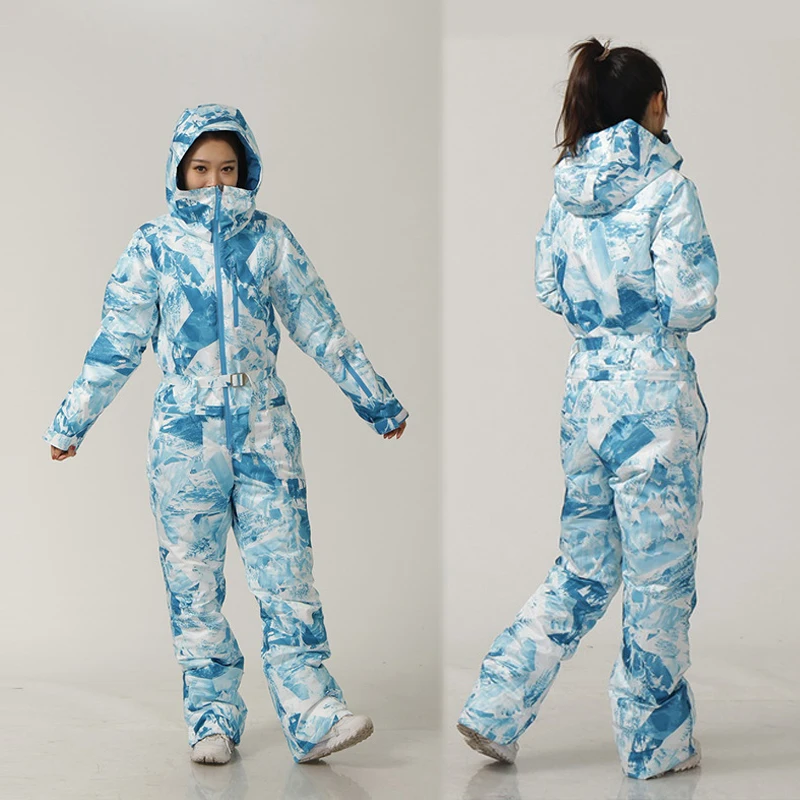 Зимний Лыжный комбинезон 2021 Женский Водонепроницаемый с капюшоном женский