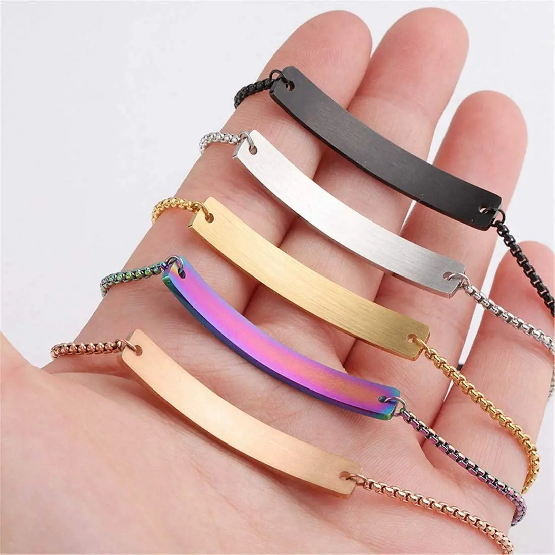 Albeads персонализированные пользовательские гравировки из нержавеющей стали ID