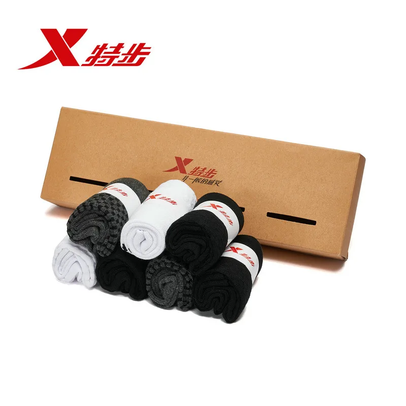 Xtep мужские короткие носки 7 пара/лот хлопковые спортивные дышащие удобные мужские короткие носки мужские 881339549059
