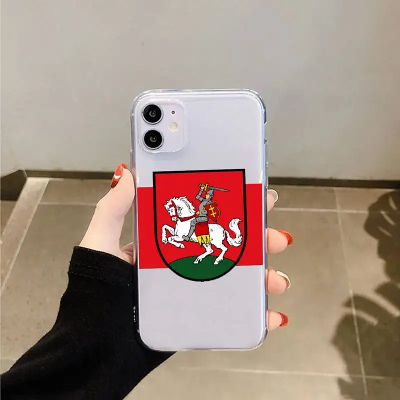 

Republic of Belarus National flag Phone Case Transparent for iPhone 6 7 8 11 12 s mini pro X XS XR MAX Plus