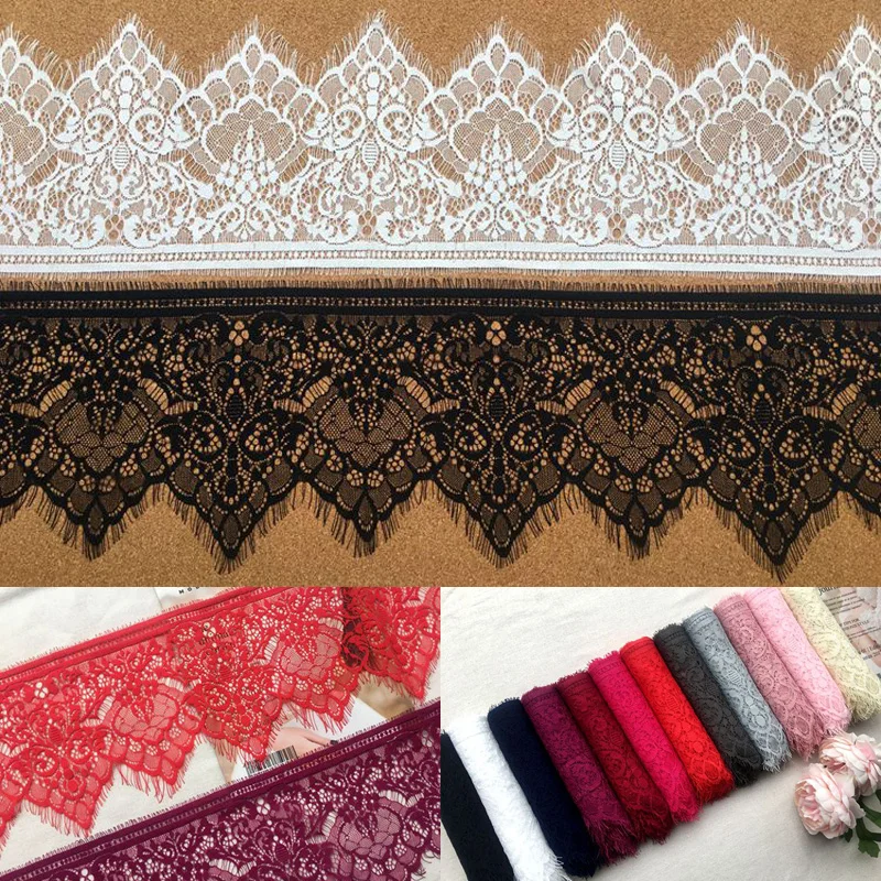 Разноцветная волнистая кружевная отделка вышивка украшение для ресниц ткань