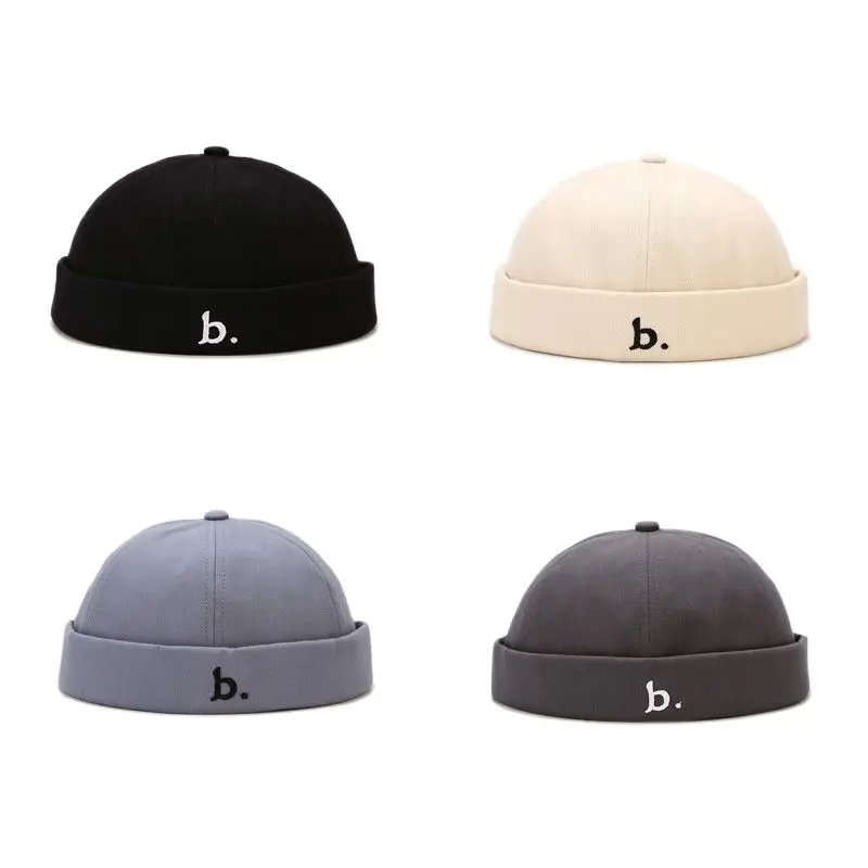 

New Fashion Brimless Beanies Landlord Cool Caps Street Trendy Hip-Hop Caps High Quality Balck Hats For Men Women