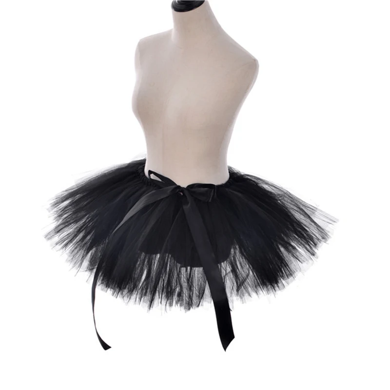 Юбка-пачка Женская черная ручной работы сетчатая | одежда