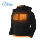 Женская куртка с подогревом и капюшоном, уличная ветровка, черная водонепроницаемая куртка с электрическим подогревом, теплое пальто для походов и кемпинга