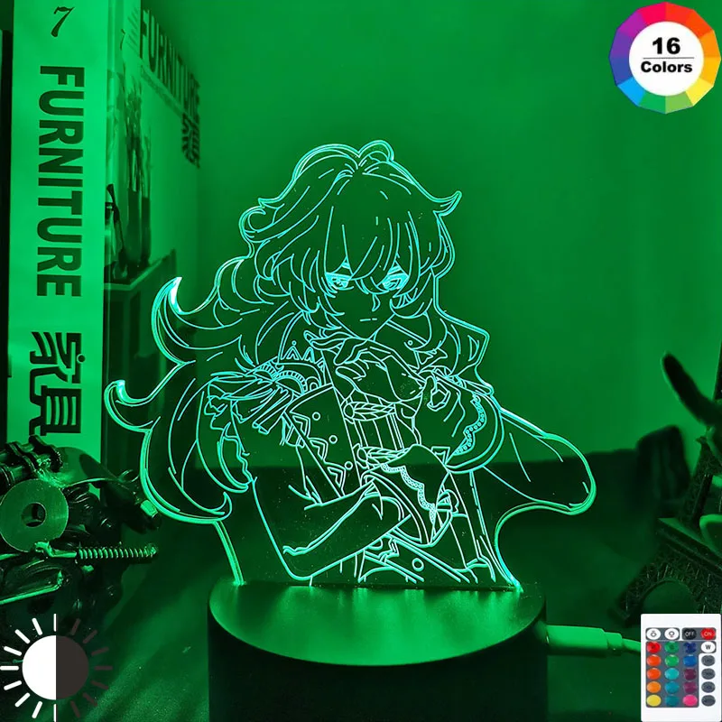 Ночная Светодиодная лампа miflame 3d Genshin акриловая | Лампы и освещение