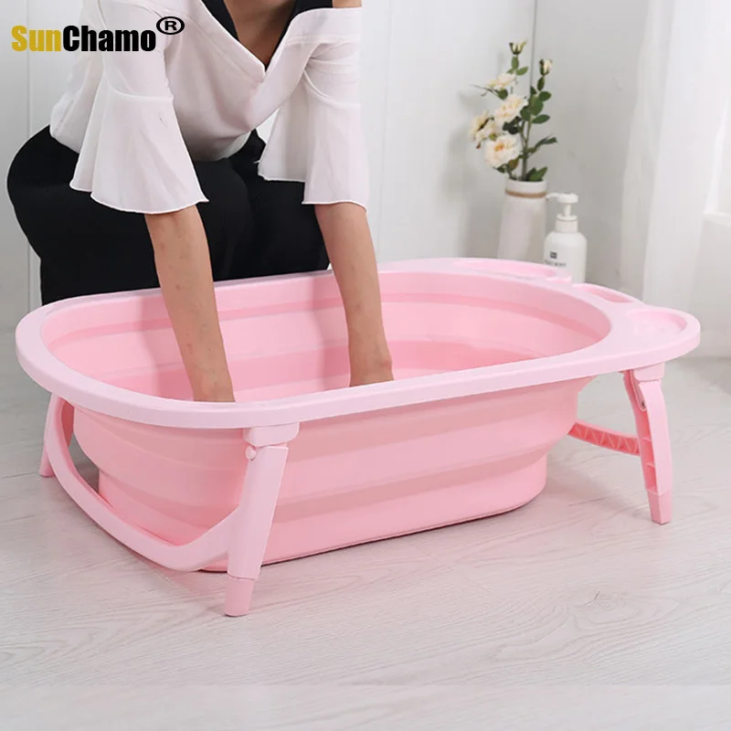 

Household Large Barrel Newborn Baby Bath Tub Foldable Baby Bath Tub Children Can Sit and Lie Down Bath Tub Inflatable Jacuzzi