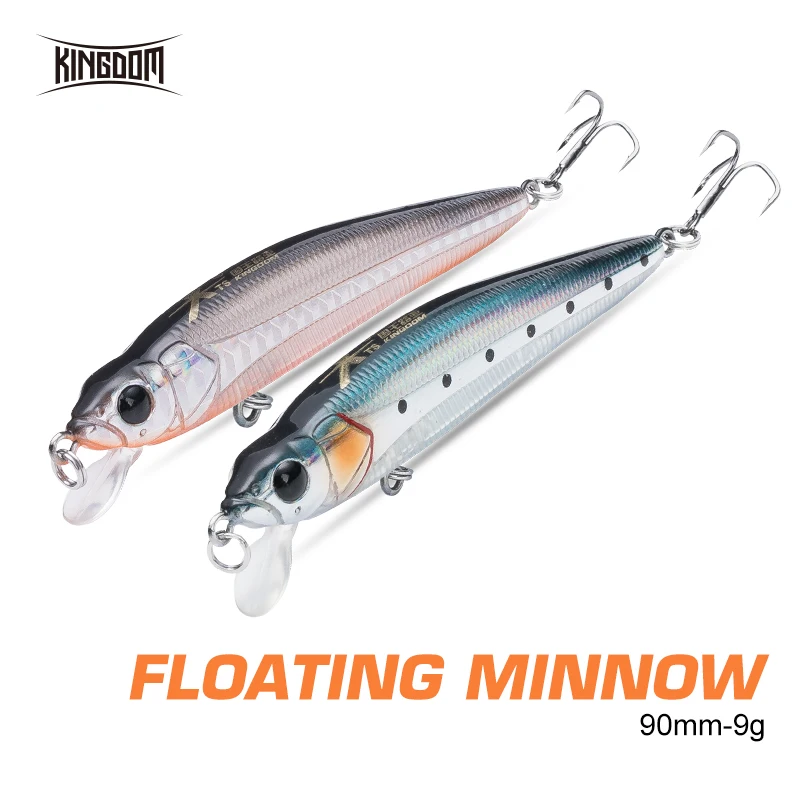 

Kingdom Floating Crankbaits Fishing Lure 9g 90mm Minnow Special Lips Artificial Hard Bait pesca Sea Fishing Accessories Tackle