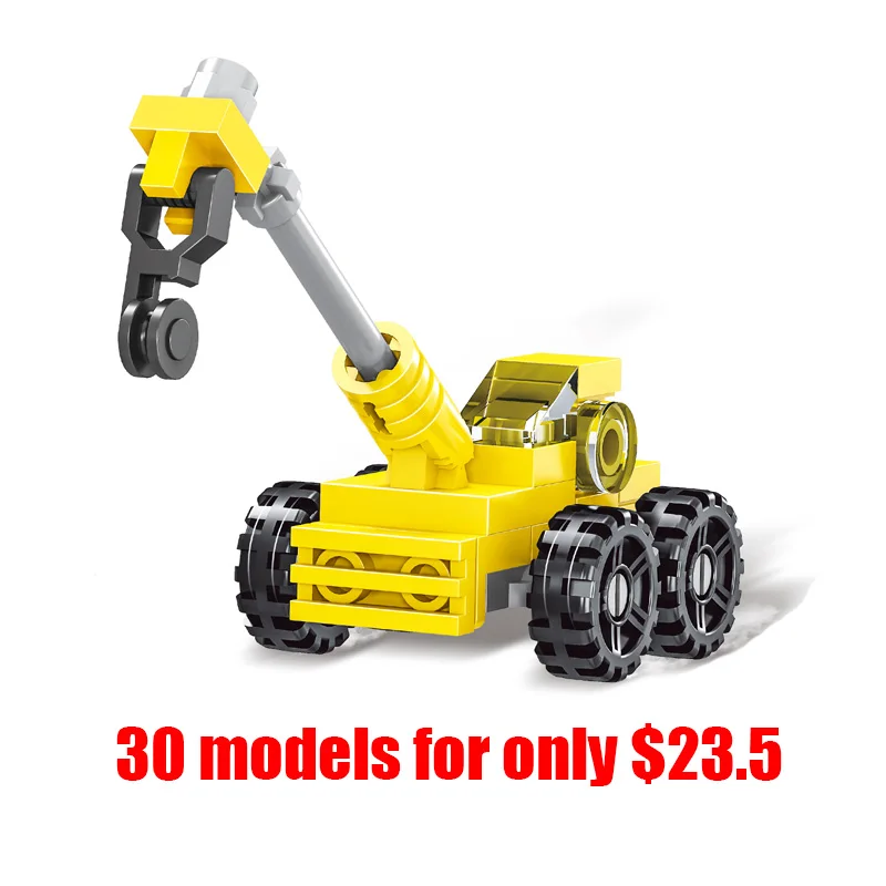 

30 Boxes Car Building Blocks Children Toys Only $23.5 For Boys Kids