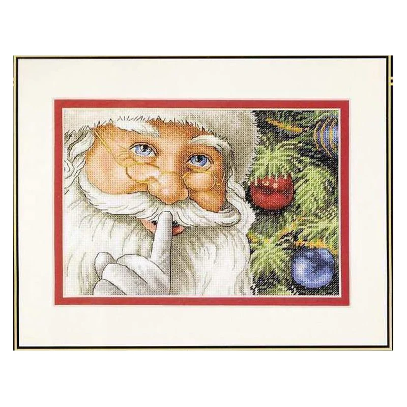 Amishop Gold Collection Lovely Counted Cross Stitch Kit Santa's Secret Christmas Father Santa Gift Gifts Dim 08799
