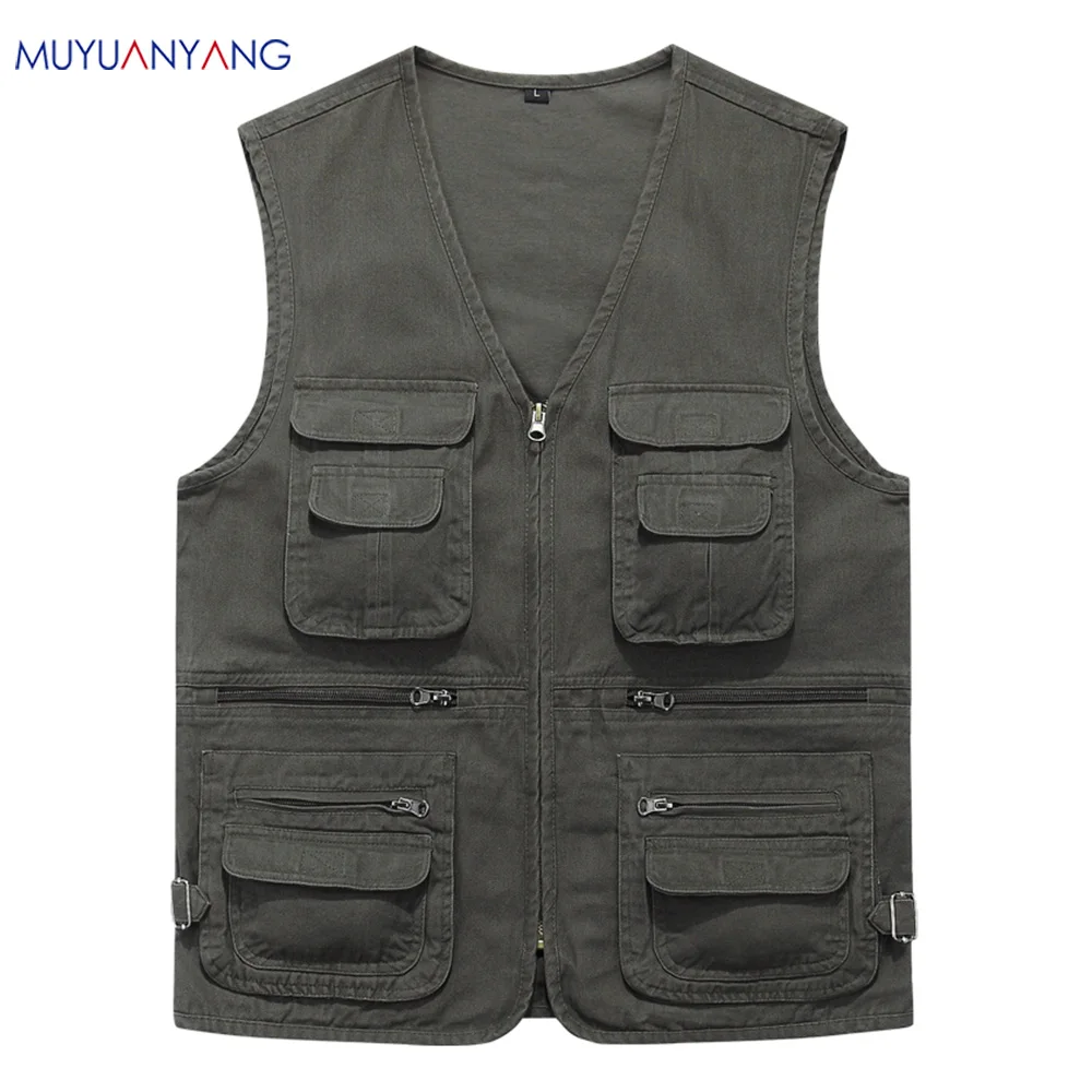 Мужской классический жилет с несколькими карманами однотонное пальто без