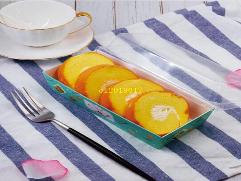 Прямоугольный хлеб торт сэндвич Закуски Упаковочная Коробки с прозрачными