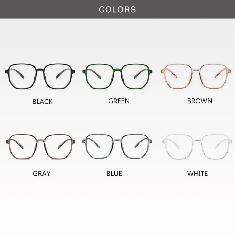 

Transparent Eyeglasses Frame Women Retro Oversized Optical Glasses Female Fashion Irregular Myopia Glasses -1.0 to -6.0